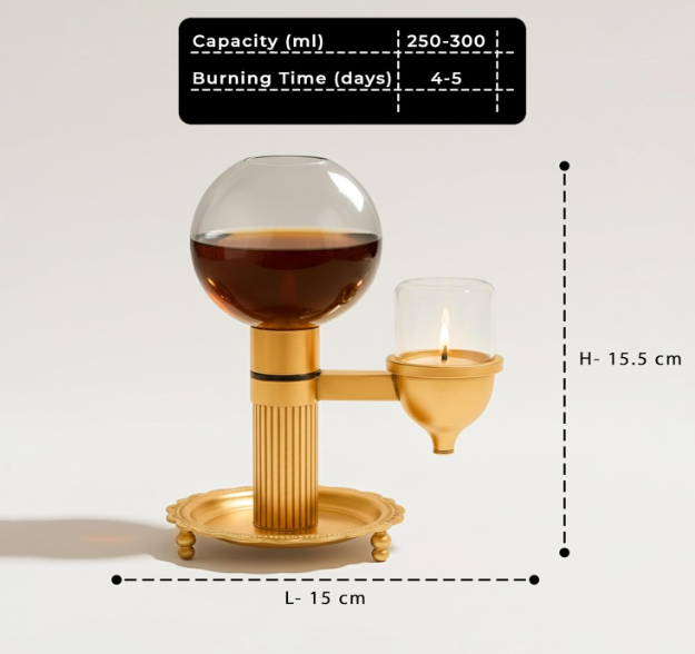 The Divine Tales Brass Akhand Jyot Diya for Pooja Meditation and Home Temple Spiritual Oil Lamp for Positive Energy Ideal for Navratri Diwali Festival and Daily Prayer Use