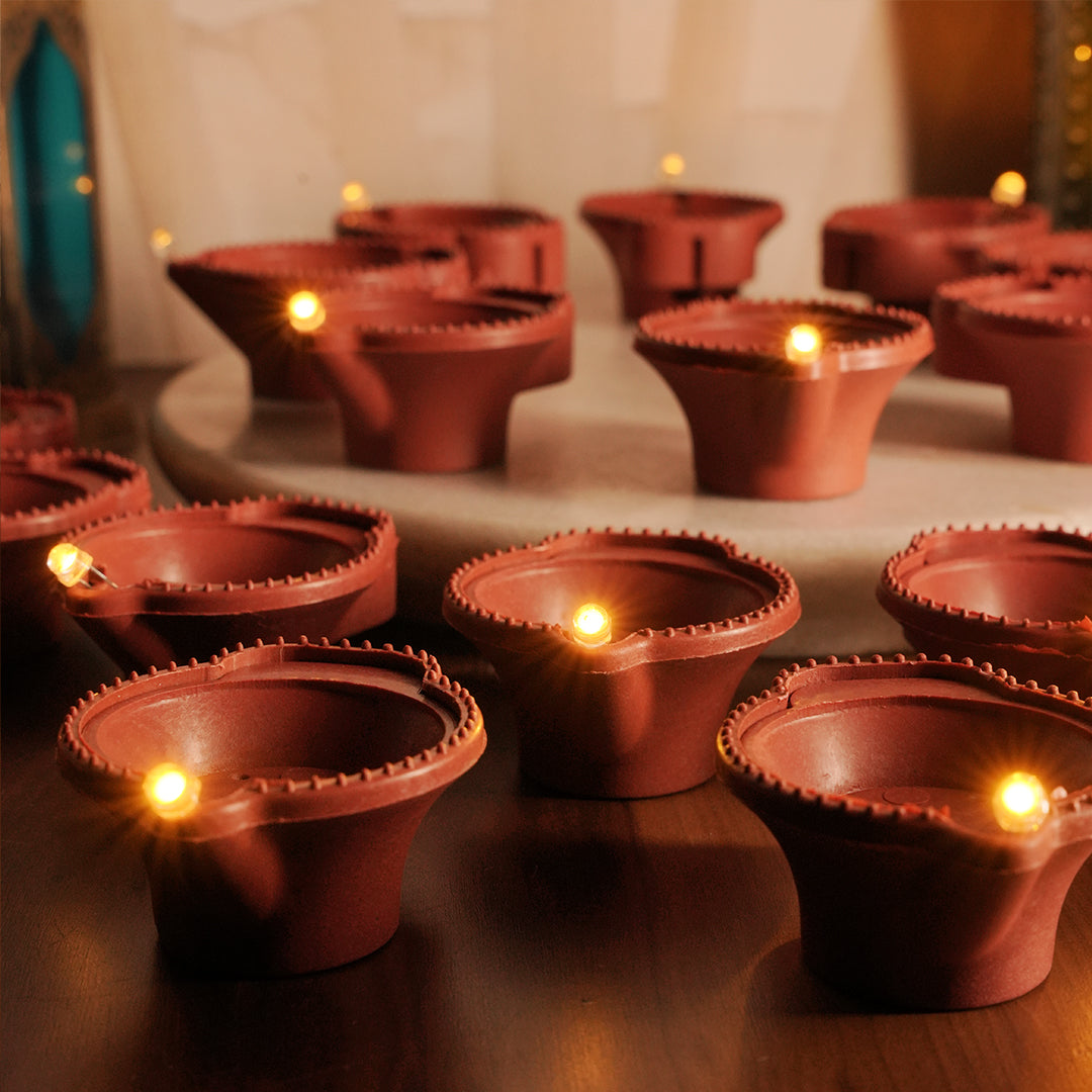 LED Brown Diya with Water Sensor